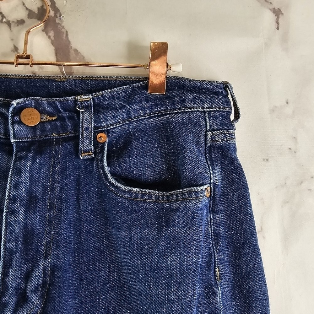 Marine Layer Jeans Womens 27 Vintage Straight Dark Wash Denim High Rise Stretch - Picture 4 of 10